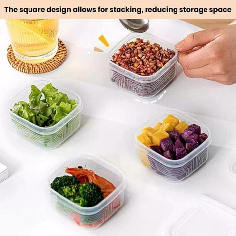 Kitchen Refrigerator Storage Container Food-Grade Freezer Box, LsCook Square PP5