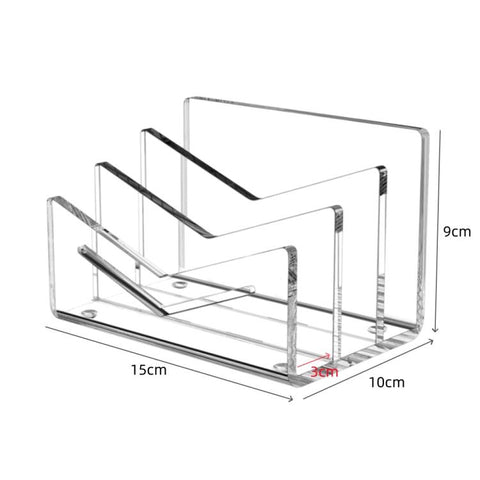 Acrylic 3-layer Letter Organizer/Card Sorting Clip for Home and Office Use, YX243