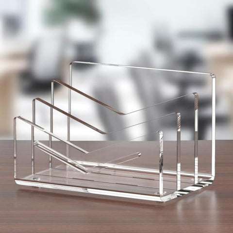 Acrylic 3-layer Letter Organizer/Card Sorting Clip for Home and Office Use, YX243