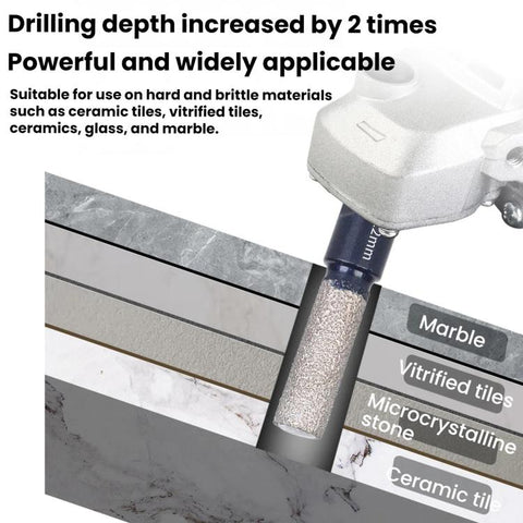 M10 Angle Grinder Hole Saw Glass Stone Hole Enlargement Trimming Head, 6MM, 8MM, 10MM, 12MM