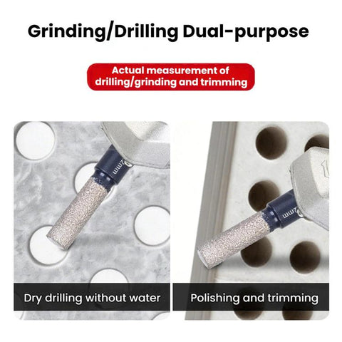 M10 Angle Grinder Hole Saw Glass Stone Hole Enlargement Trimming Head, 6MM, 8MM, 10MM, 12MM