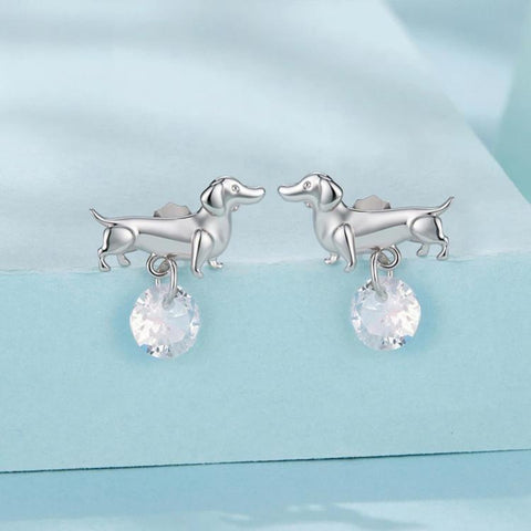 Cute Dachshund Earrings Versatile Pet Accessories, YIE337