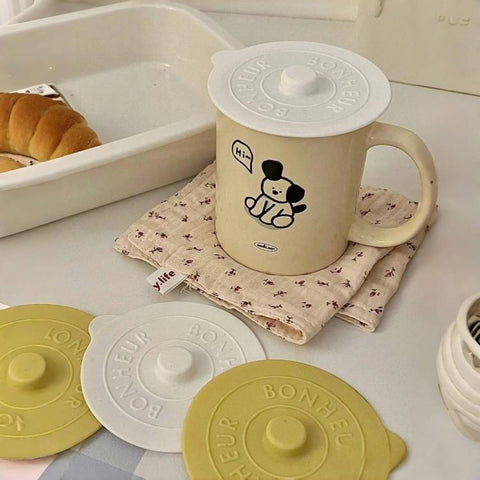 LsCook 3-Piece Set Food-grade Silicone Lid Dust-proof Anti-spill Round Universal High-Temperature Resistant Lid