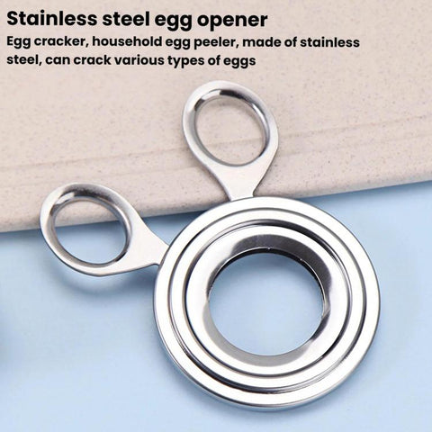 Stainless Steel Egg Cracker Handheld Household Egg Peeler, LsCook