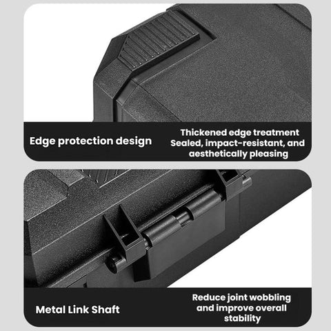Portable Large-capacity Thickened Plastic Toolbox, 41x29.9x11cm, 32.8x26.4x10.3cm, With Cover 28.5x25x8cm, 28.5x25x8cm
