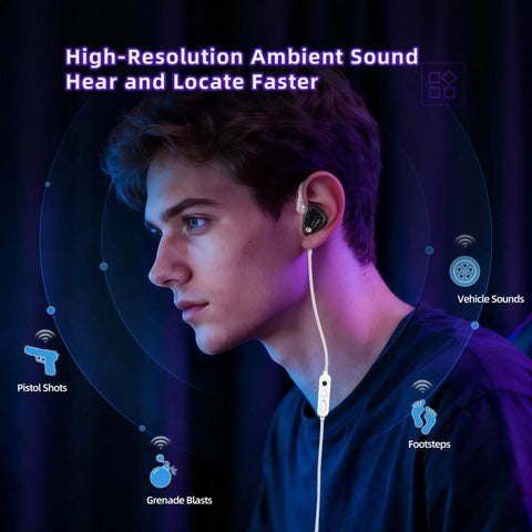 KZ Phantom Hi-Fi-grade Audio Gaming 1.2m Wired Earphones, 3.5mm Standard, 3.5mm With Mic, Type-C Sound Card