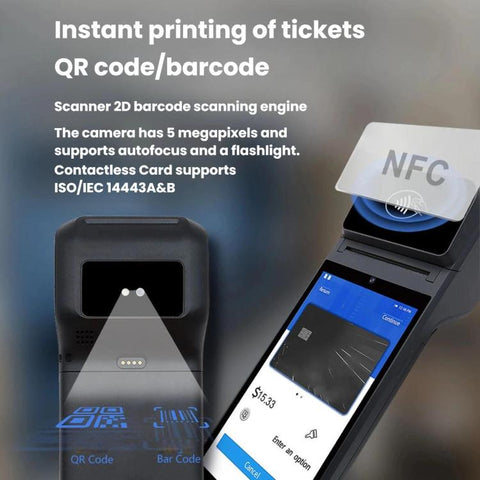 Smart Handheld Mobile Cash Register With Receipt Thermal Printing, Multi-Payment POS Terminal, Z92