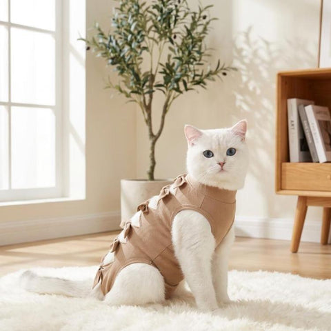Breathable Anti-Licking Cat Sterilization Surgery Suit, Pet Weaning Anti-Harassment Clothes, S, M, L