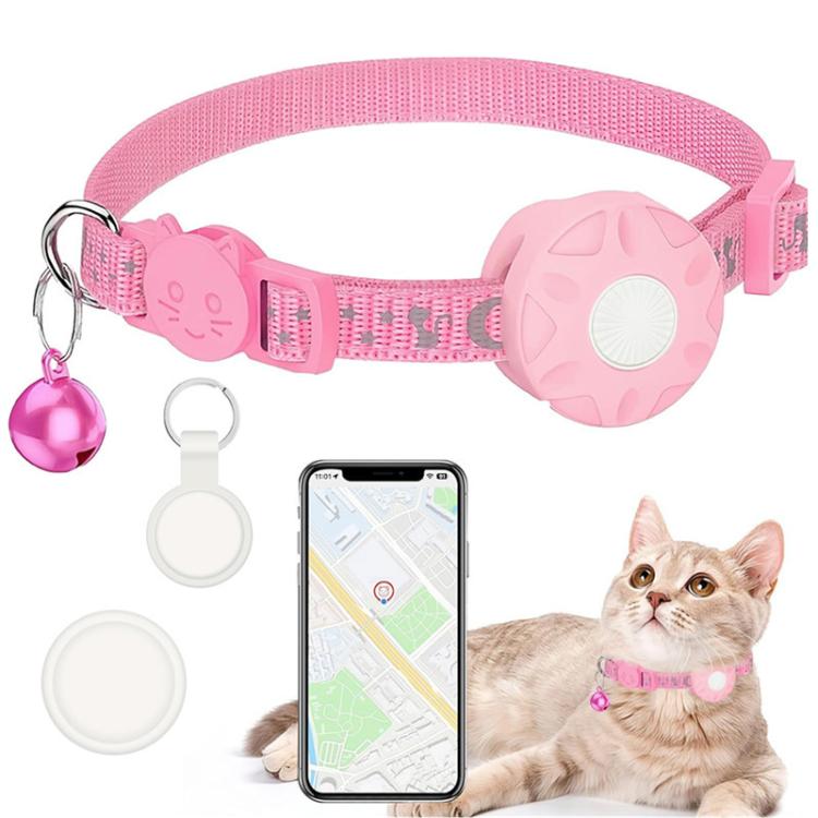 Smart Cat Tracker Collar With GPS Locator Dual System For IOS & Android Pet Tracking Device With Bell