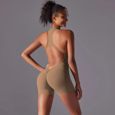 High-Intensity Tight-Fitting Backless Bodysuit/Yoga Wear, XL