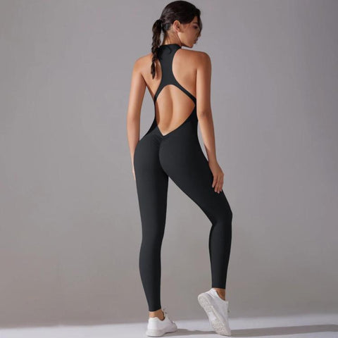 Long High-intensity Tight-fitting Backless Bodysuit/Yoga Wear, XL