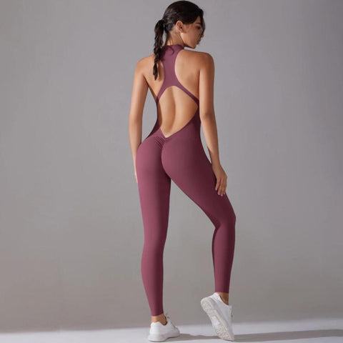 Long High-intensity Tight-fitting Backless Bodysuit/Yoga Wear, XL