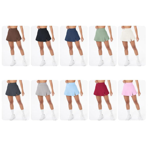 High-Waisted Yoga Fitness Breathable Mini Skirt Pants, S, M, L, XL