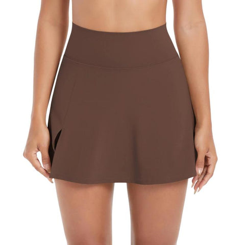 High-Waisted Yoga Fitness Breathable Mini Skirt Pants, S, M, L, XL