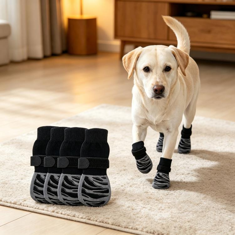 4pcs / Set Outdoor Silent Pet Socks For Medium & Large Dogs, Non-Slip Pet Paw Socks, XS, S, M, L, XL