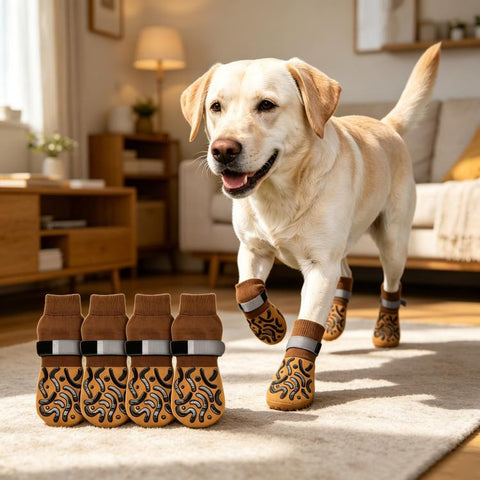 4pcs / Set Outdoor Silent Pet Socks For Medium & Large Dogs, Non-Slip Pet Paw Socks, XS, S, M, L, XL
