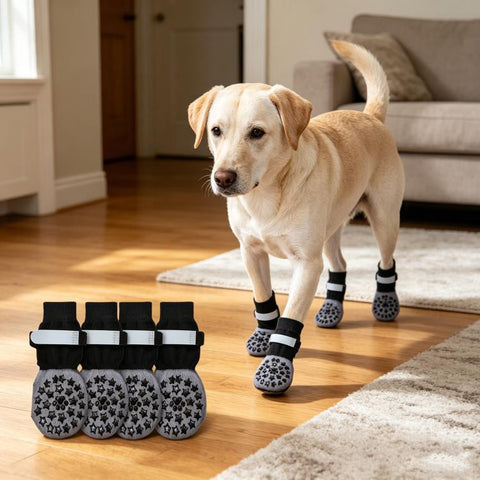 4pcs / Set Outdoor Silent Pet Socks For Medium & Large Dogs, Non-Slip Pet Paw Socks, XS, S, M, L, XL