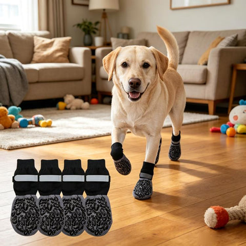 4pcs / Set Outdoor Silent Pet Socks For Medium & Large Dogs, Non-Slip Pet Paw Socks, XS, S, M, L, XL