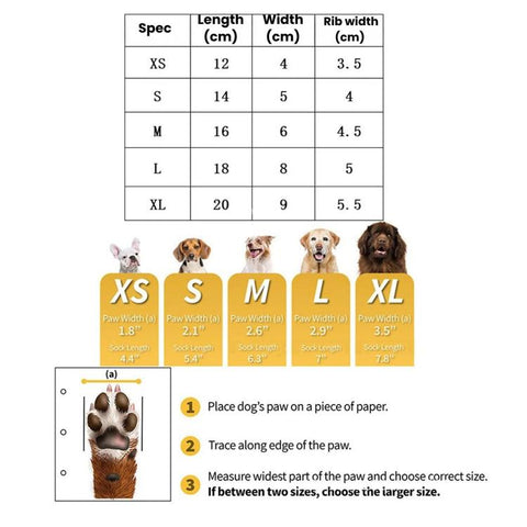 4pcs / Set Outdoor Silent Pet Socks For Medium & Large Dogs, Non-Slip Pet Paw Socks, XS, S, M, L, XL