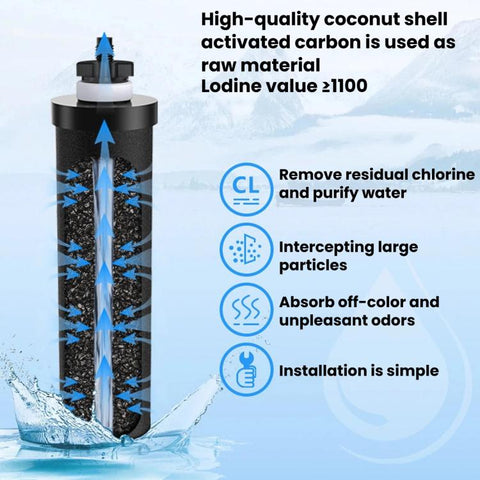 BB9-2 For Berkey Water Purifier Activated Carbon Stick Filter