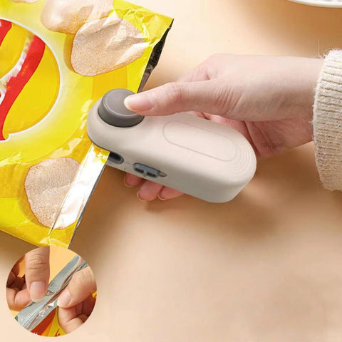 LsCook Mini Portable Snack Bag Sealer Compact Household Hand-Press Heat Sealer