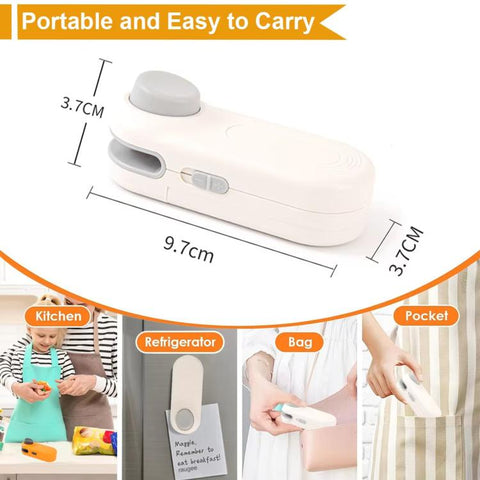 LsCook Mini Portable Snack Bag Sealer Compact Household Hand-Press Heat Sealer
