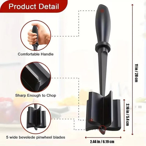 LsCook Plastic Handheld Meat Mincer Cooking Spatula