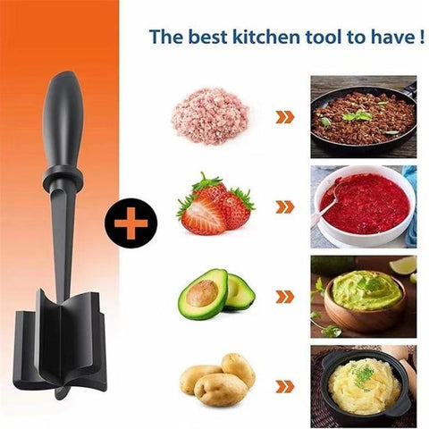 LsCook Plastic Handheld Meat Mincer Cooking Spatula