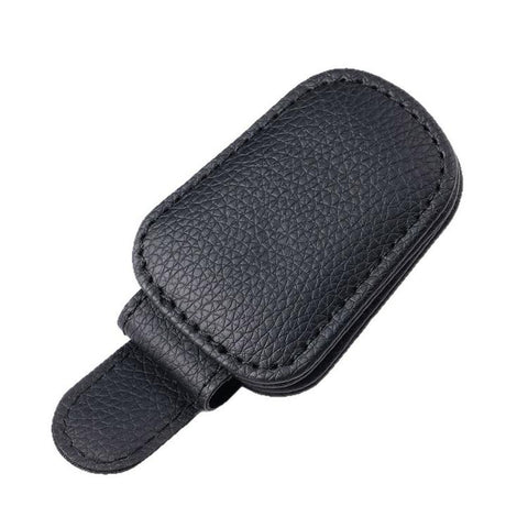 Nappa Leather Car Sunglasses Holder for Sun Visor Universal Magnetic Eyeglass Hanger Clip, Interior Organizer Accessory