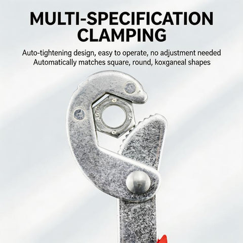 Universal Multi-Function Wrench 8-inch Adjustable Quick Spanner for 6-22mm Nuts & Bolts, Self-Adjusting Pipe Wrench for Plumbing, Repair, Automotive, Small