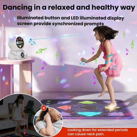 Home Sports Kids Light-Up Dance Mat, Wireless Musical Fitness Dance Machine