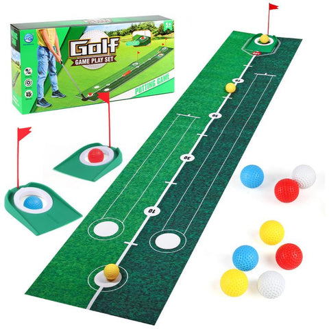 Kids Golf Putting Practice Mat, Indoor & Outdoor Parent-Child Interactive Sports Toy