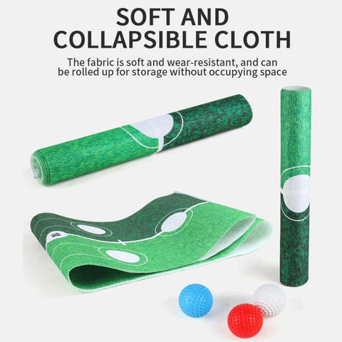 Kids Golf Putting Practice Mat, Indoor & Outdoor Parent-Child Interactive Sports Toy