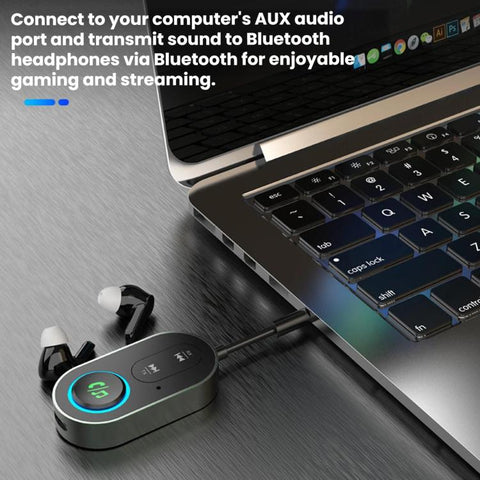 2 In 1 Remote Transmission Car Bluetooth Audio Adapter