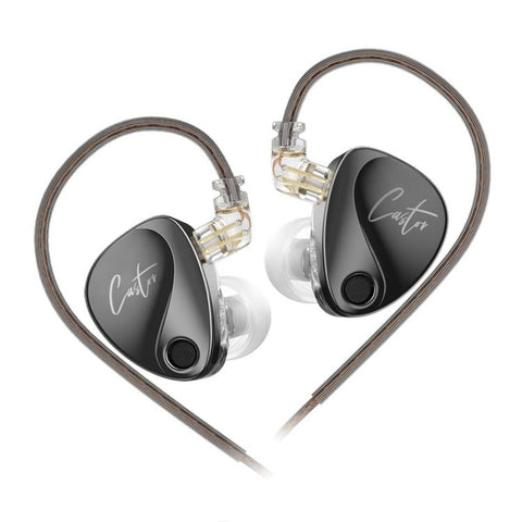 KZ-Castor Adjustable Dual-Driver In-Ear 1.2m Wired Earphones, No Mic, With Mic, Enhanced Bass No Mic, Enhanced Bass With Mic