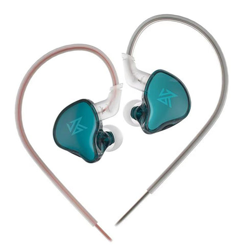 KZ-EDCX Dynamic In-Ear 1.2m Wired Earphones, Gray Standard, Gray With Mic, Green Standard, Green With Mic