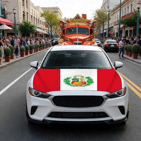 USA-Canada-Mexico World Cup Cheering Flag Dustproof Car Cover, Poland, Scotland, Denmark, Ecuador, Senegal, Cape Verde, Colombia, Costa Rica, Haiti, Netherlands, Croatia, Cura?ao, Peru, Morocco, South Africa, Norway, Sweden, Serbia, Algeria, Tunisia   ...