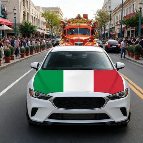 USA-Canada-Mexico World Cup Cheering Flag Dustproof Car Cover, New Zealand, Italy, Jordan