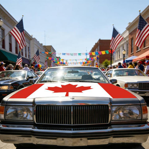 USA-Canada-Mexico World Cup Cheering Flag Dustproof Car Cover, New Zealand, Italy, Jordan