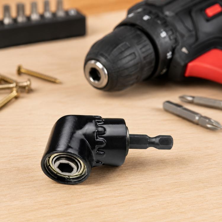 105 Degree Angle Drill Attachment 1/4 Inch Hex Shank Magnetic Angle Driver Adapter, Screwdriver Corner Tool