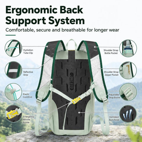 JUNLETU Waterproof Outdoor Sports Backpack Ultra-Lightweight Breathable Trail Cycling Pack