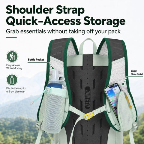 JUNLETU Waterproof Outdoor Sports Backpack Ultra-Lightweight Breathable Trail Cycling Pack