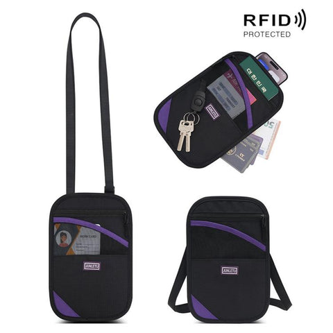 JUNLETU RFID Anti-Theft Card Holder Passport & ID Protector Ticket & Coin Pouch