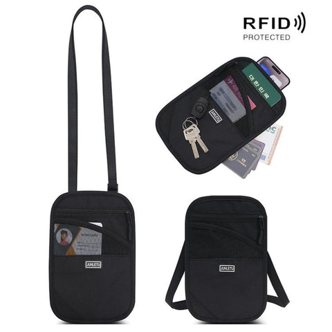 JUNLETU RFID Anti-Theft Card Holder Passport & ID Protector Ticket & Coin Pouch