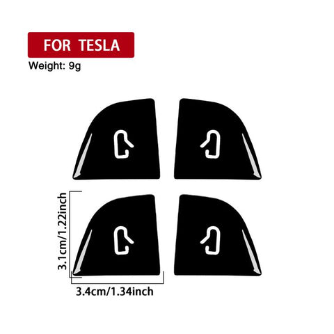 For Tesla Model 3 Highland 4pcs /Set Door Switch Stickers, For Tesla Model 3 Highland