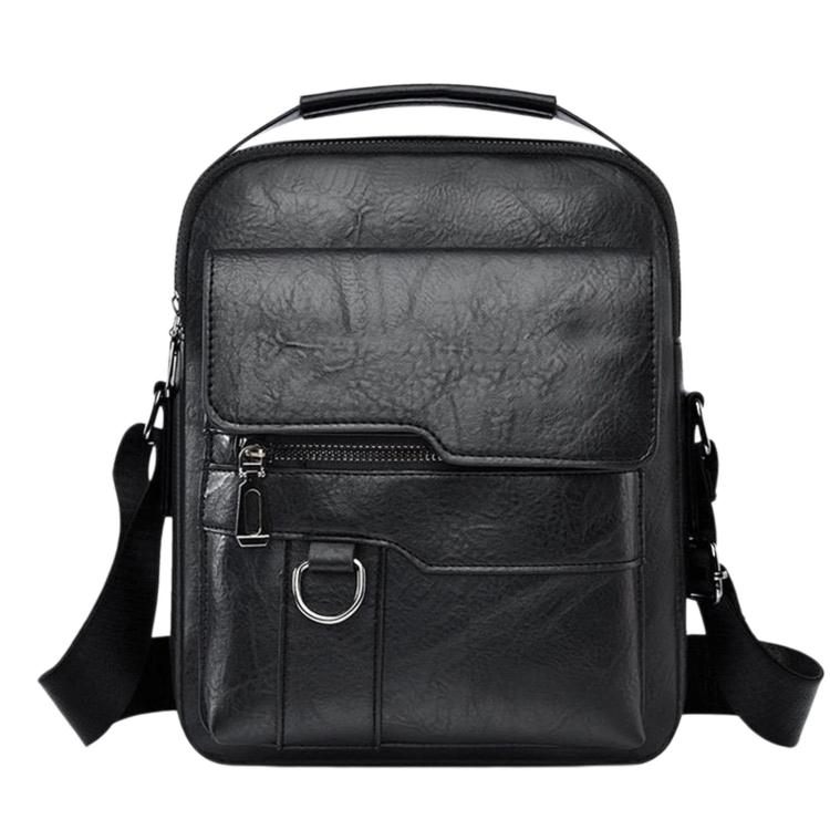 Men Large-Capacity Handheld & Crossbody Bag, Casual Vertical Briefcase