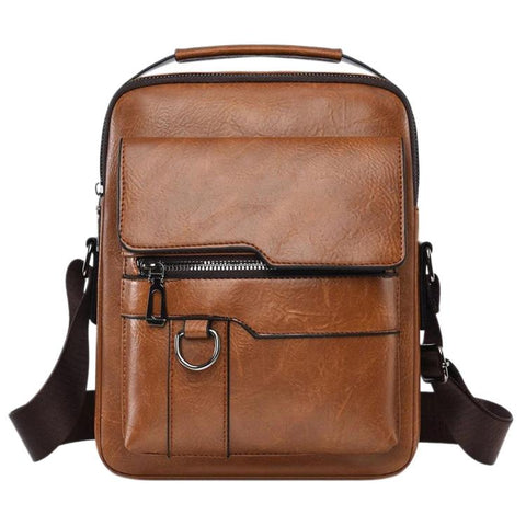 Men Large-Capacity Handheld & Crossbody Bag, Casual Vertical Briefcase