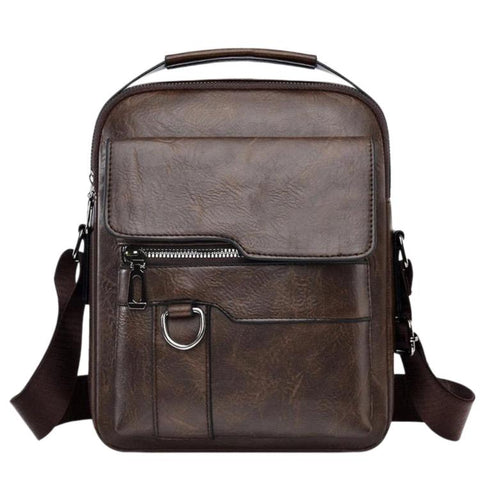 Men Large-Capacity Handheld & Crossbody Bag, Casual Vertical Briefcase