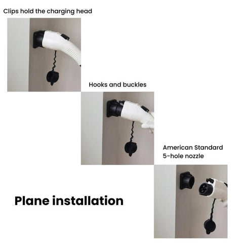 For US Standard J1772 EV Charger Holder Bracket Charging Socket, 5-Hole