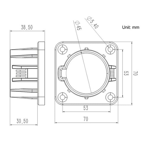 For US Standard J1772 EV Charger Holder Bracket Charging Socket, 5-Hole